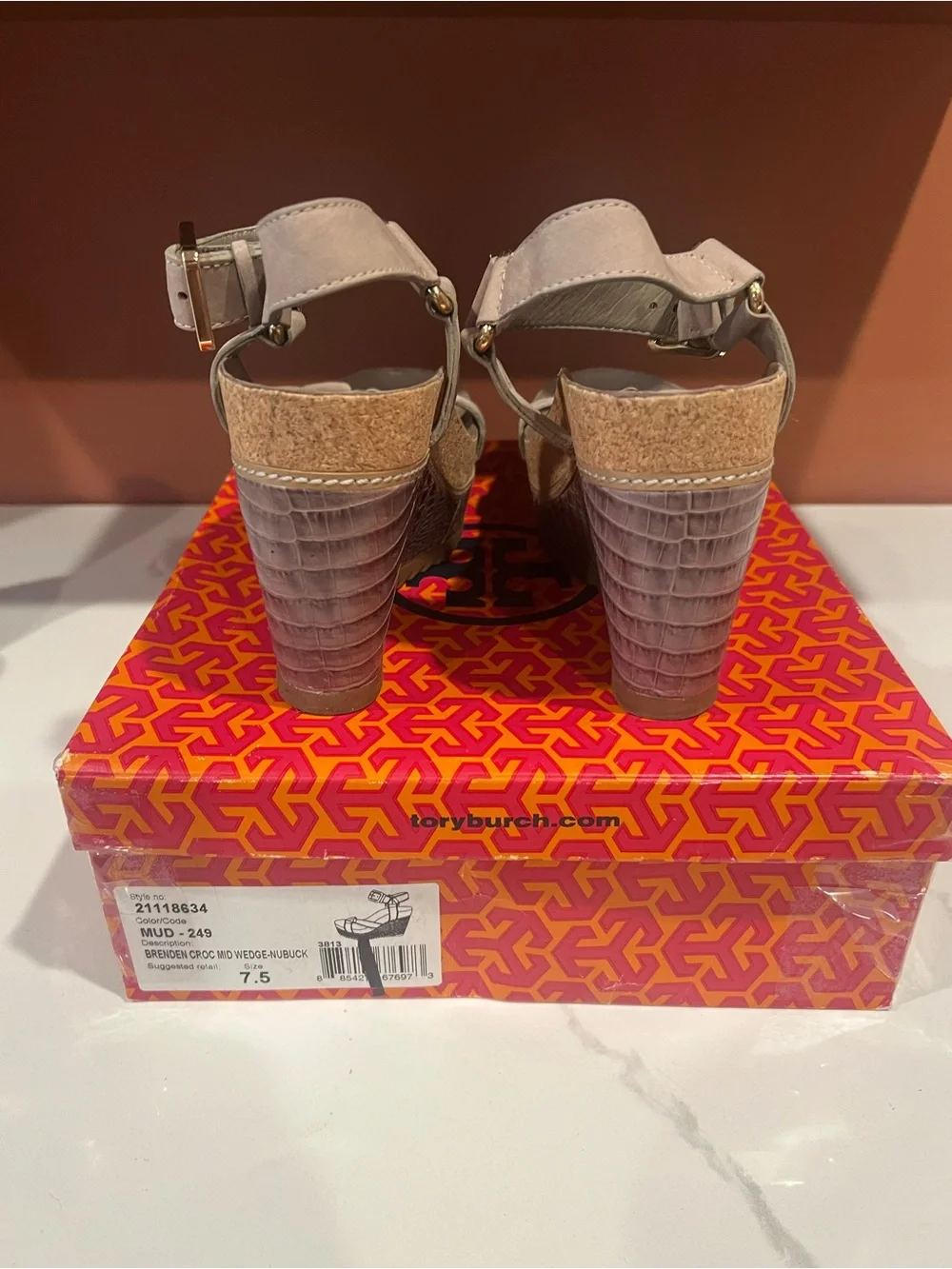 Tory Burch Light Beige  Wedge Sandals